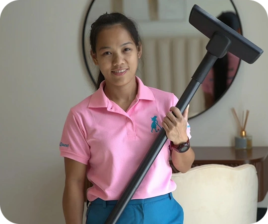 Cleaner ready to start vacuum